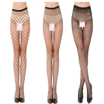 Sexy WomensTights Lingerie Fishing Nets Hollow Lace Top Garter Belt Thigh Stocking Pantyhose Party Club Hosiery Tights