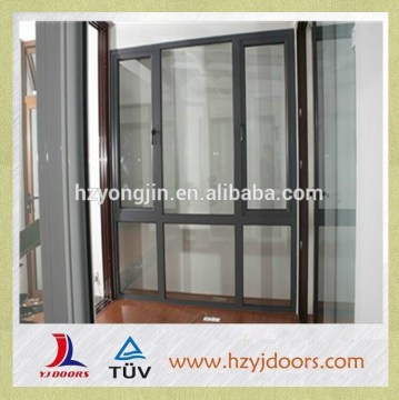 2015 hot latest aluminum double casement window for garden