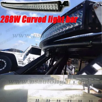 288W off road Curve  Light Bar, 22500LM high power 50\" curved led bar