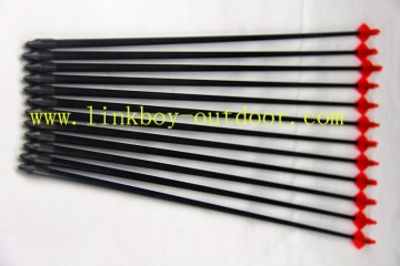 Linkboy LBA008-2A-1 bow and arrow Fiberglass arrow with glued-in point and vanes/nock archery arrow for hunting 3 plastic vane