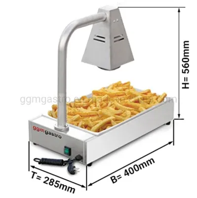 Commercial Hotel Kitchen Equipment Stainless Steel Infrared Food Warmer