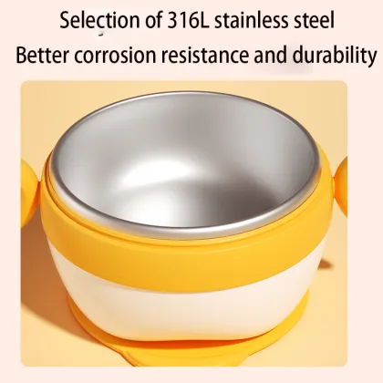 Stainless Steel Insulated Food Bowl for Toddlers