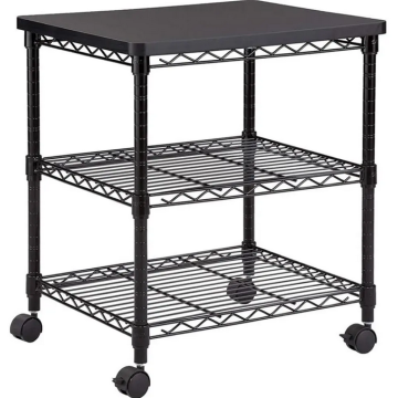 3 Tier Rolling Cart Printer Steel Shelves