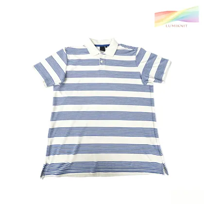 Mizuno Blue and White Striped T-Shirt