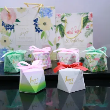 Diamond shape wedding candy and chocolate box