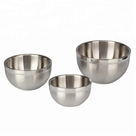 Multipurpose Stainless Steel Double-walled Mixing Bowl Set