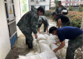 Porte de barrière de sacs d&#39;inondation activé pour la maison