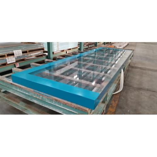 Painel de acrílico de resistência UV de 120 mm para piscina