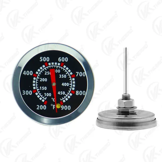 Stainless steel oven grill bimetal thermometer with screw portable bbq grills charcoal thermometer