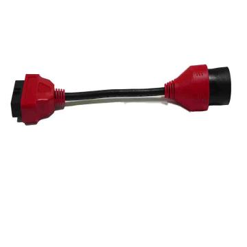 Czerwony kabel OBDII 16P do 17P o długości 280 mm