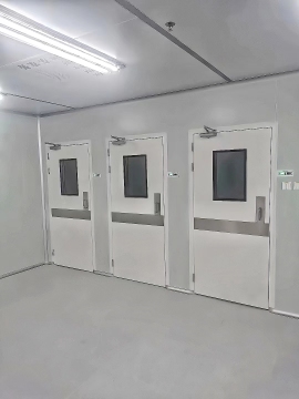 Aluminum 90 degree automatic clean door single door