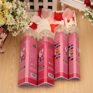 new product/triangle color pencil in tin tube/Color box packaging/ Colored