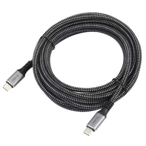 Transmisi 100W USB4.0 Nylon Braiding Data Cable