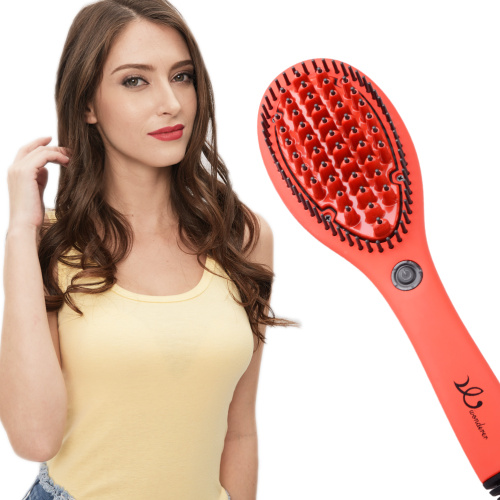 Hair Straightener Brush Comb At Home