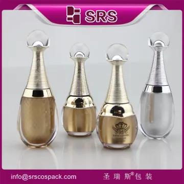 SRS high quality cosmetic acrylic 10ml 15ml empty uv nail polish bottle