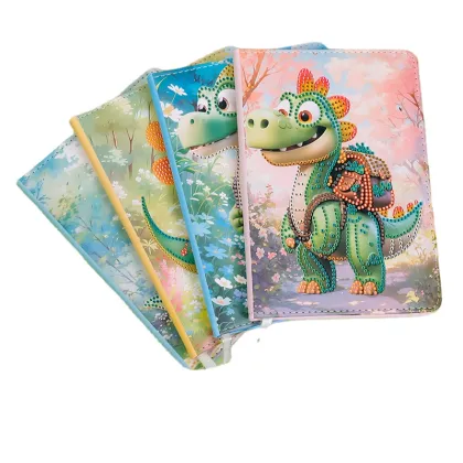Cute Dinosaur Design High-End Diamond Notebook for Children