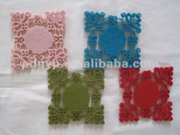 colorful felt cutting coaster