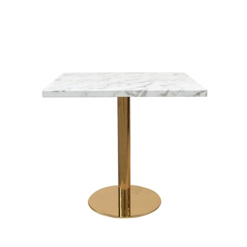 2020 Luxury 4 Person Square Marble Quartz Stone Table