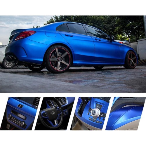 Blue Satin Chrome Vinyl Wrap