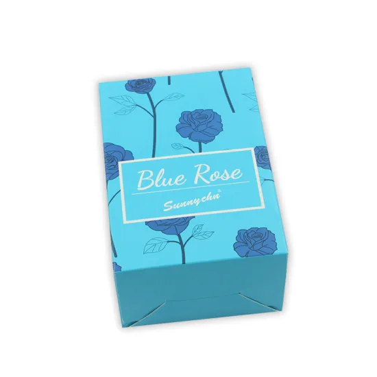 Rectangle blue embossing packaging perfume paper color boxes