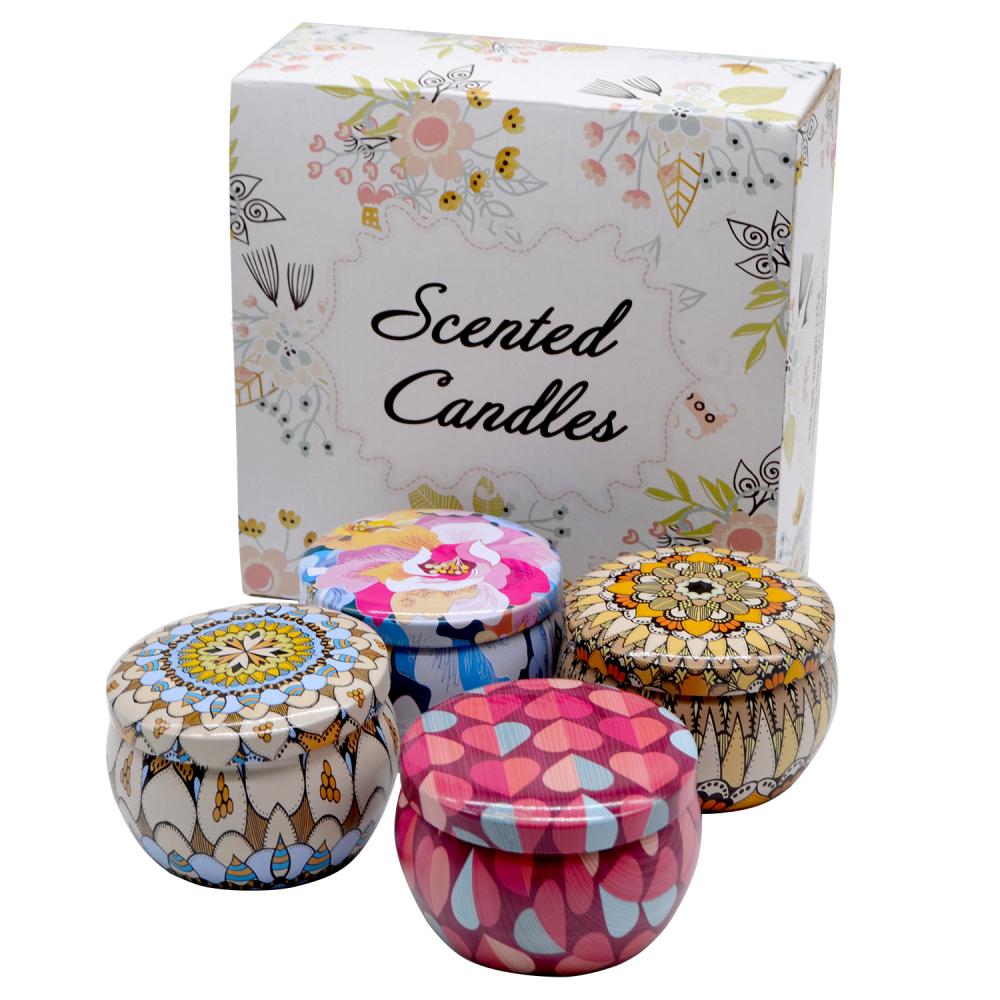 Wholesale Custom Homemade Luxury Tin Candles Gift Set