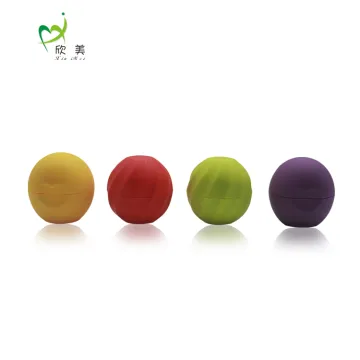 L08 custom design 7g egg shape round cosmetic lip balm ball containers