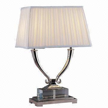 Table Lamps With Metal + Crystal Base