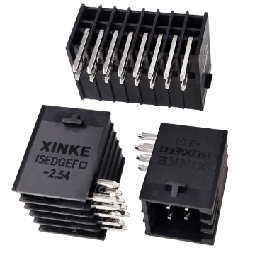 2.54mm Pitch PCB Compact Dual-Row Right-Angle Pin Header Industrial Male Connector with Winged Latching