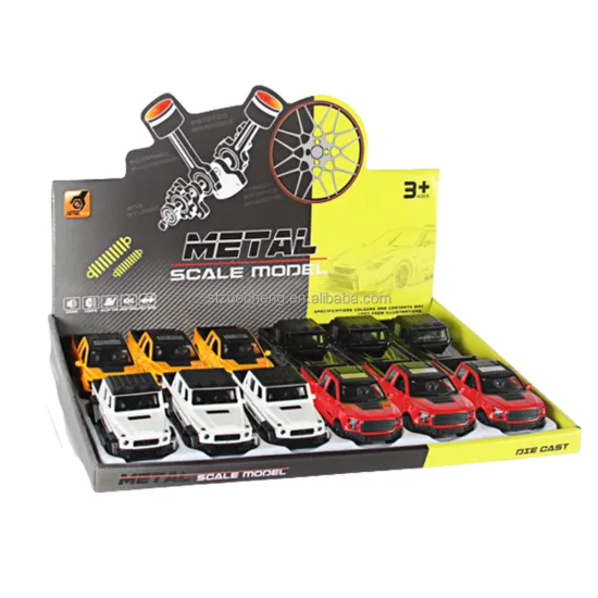 1:36 Scale TikTok Featured Metal Die-Cast Car Set: Benz, Ford Pickup Truck with Display Box