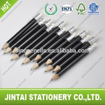 mini graphite pencil with eraser top and sharpened point