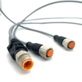 M12 MALE Y DUSITIOROR إلى CONCLITION CABLE