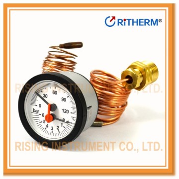 Plastic case capillary thermo manometer