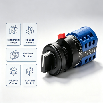 LW38D Flush‑mount Plate‑type Cam Switch