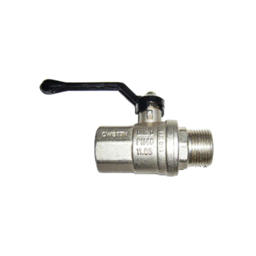 Nickel plated full port brass ball valve