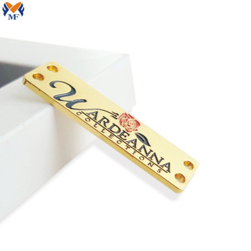 Gold plating metal brand logo label