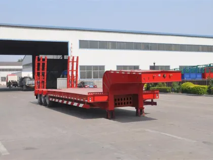3-Axle HUAYUDA ZXG9330TDPB Lowboy Semi-Trailers: 24 Ton Loading Capacity