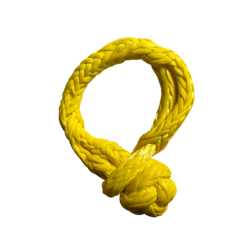 Kekuatan Tinggi Uhmwpe Soft Shackle 12 Strand Sintetic Rope Untuk 4x4 Kendaraan Off-Road
