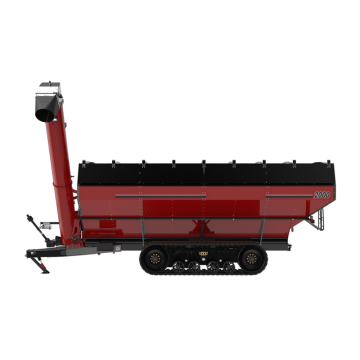 Dual Axis Hay Delivery Box with Walking Tractor and Crawler Grain Cart