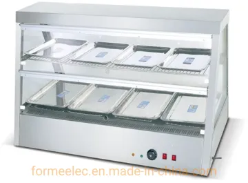 2 Layer Display Showcase Food Warmer Cabinet 120cm Electric Food Warming Showcase