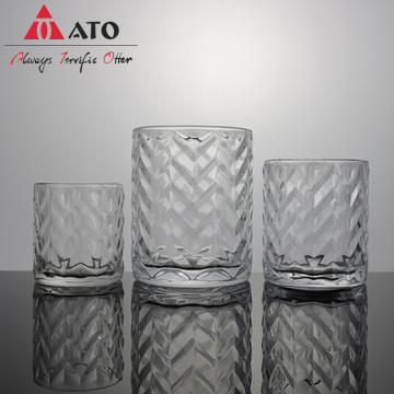 ATO Votive Candle Holder wave print glass Candleholder