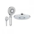 6" Inch eco jet spray rainfall 3 function anti microbial fixed shower head