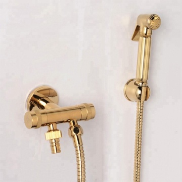 Fapully Golden Brass Toilet Bidet Shower Head Nozzle