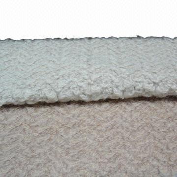 Coarse woolen jacquard fabric, made of 35% wool and 65% polyester