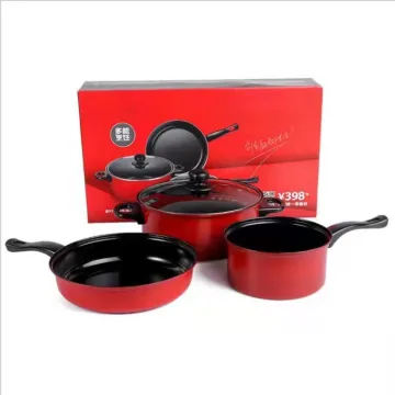 Non-Stick Cookware Sets for Kitchen - Cook Pot & Cast Iron Pot Set