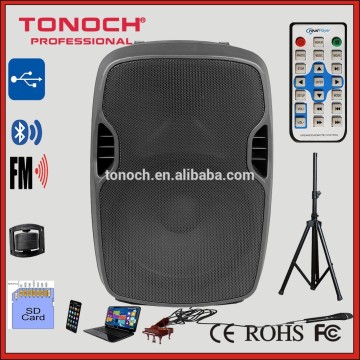NEW 15" 2 way digital audio portable plastic speakers with class d bi-AMP