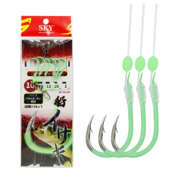 High Carbon Steel Saltwater Luminous Sabiki Hooks for Hot Sale