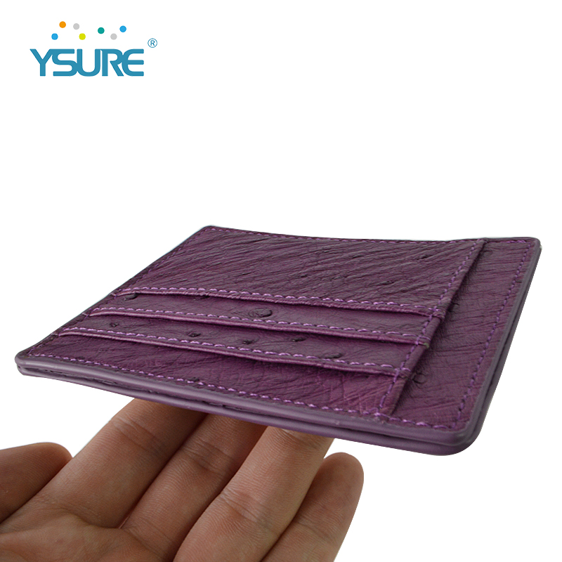 Porte-cartes Visa en cuir véritable de couleur personnalisée