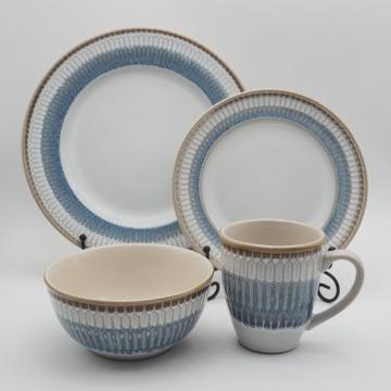 Stoneware αντιδραστικά πολύχρωμα σετ σερβιτόρα, έγχρωμο σετ σερβιτόρα, σετ σερβιτόρα διαφημίσεων