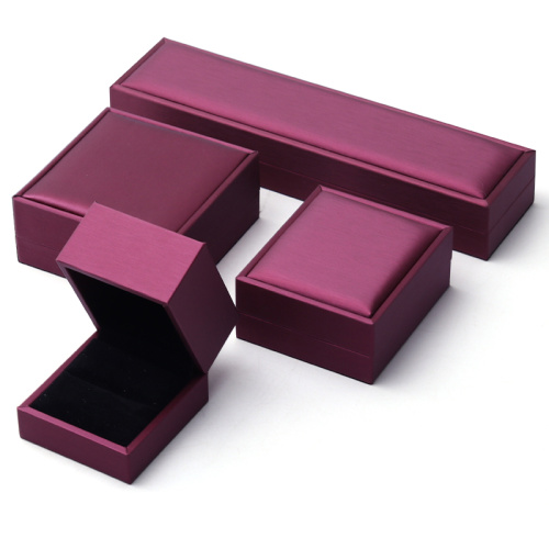 Custom Luxury Velvet Purple PU Leather Jewelry Box