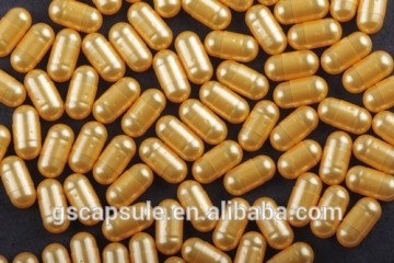 High quality gelatin empty gold capsule